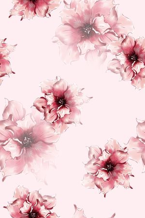 清爽底花卉印花华亿平台图片