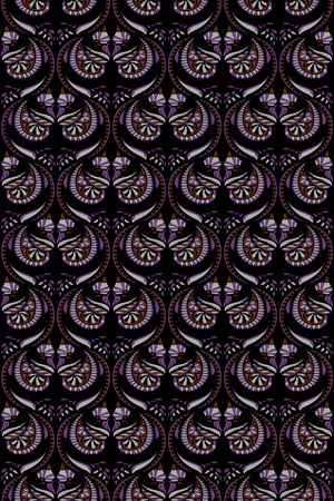 民族花卉印花华亿平台图片