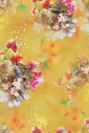 花卉印花华亿平台图片