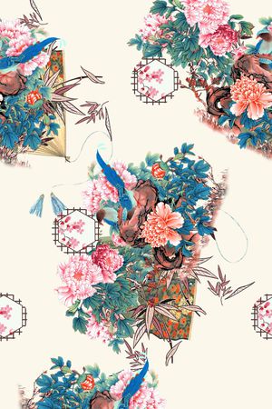 旗袍印花华亿平台图片