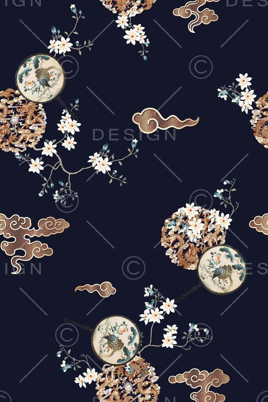 花卉印花华亿平台图片