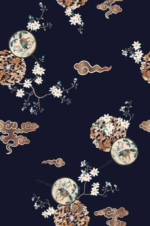 花卉印花华亿平台图片