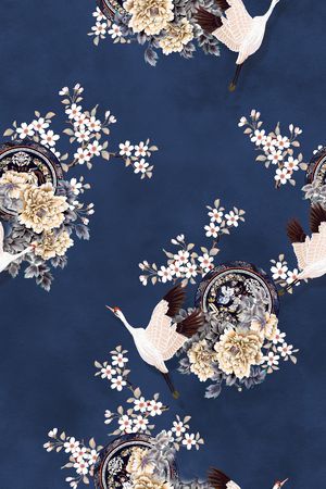 花卉印花华亿平台图片