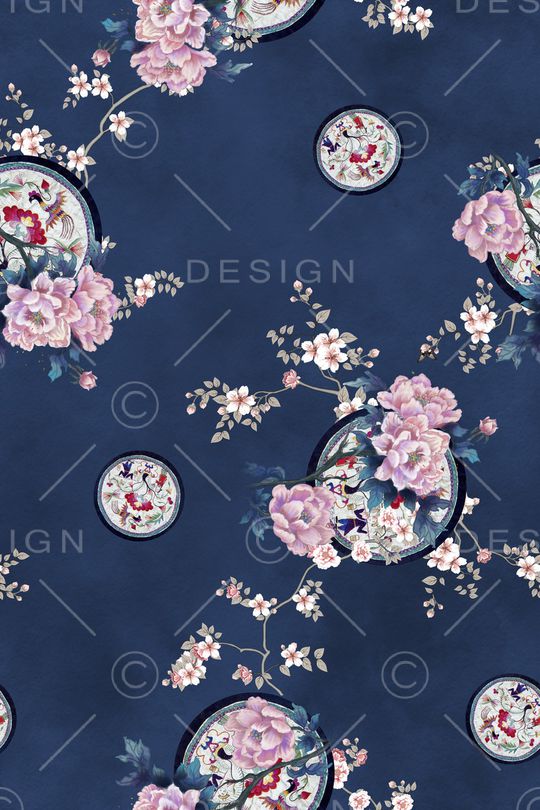 花卉印花华亿平台图片