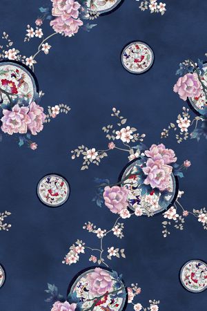 花卉印花华亿平台图片