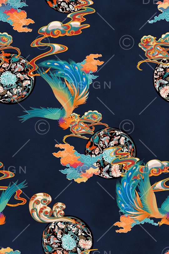 花卉印花华亿平台图片