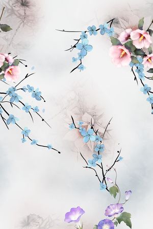 花卉印花华亿平台图片