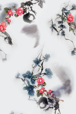 花卉印花华亿平台图片