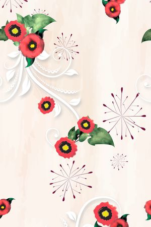 花卉印花华亿平台图片