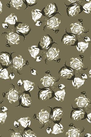 玫瑰花印花华亿平台图片