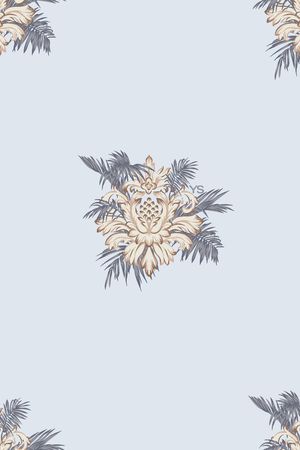 欧式定位花印花华亿平台图片