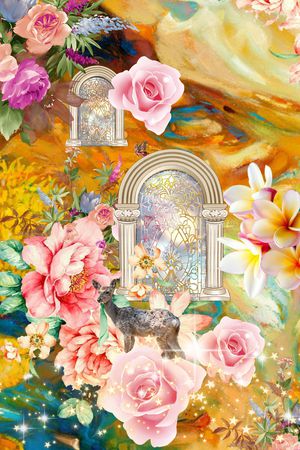 鲜花印花华亿平台图片