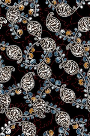 佩斯利印花华亿平台图片