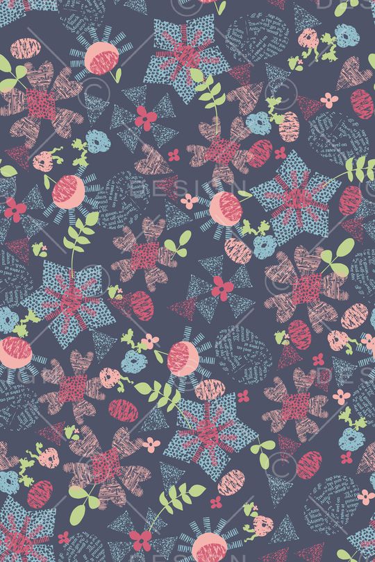 花卉印花华亿平台图片