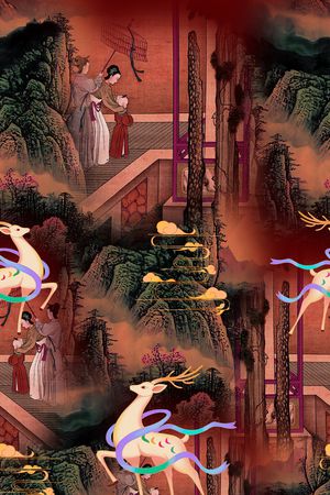 连衣裙印花华亿平台图片