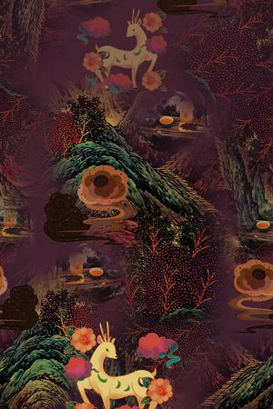 连衣裙印花华亿平台图片