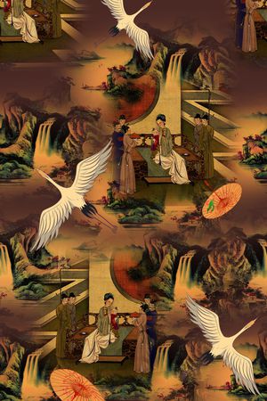 连衣裙印花华亿平台图片