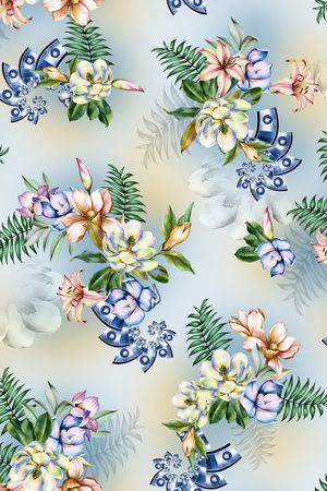 花卉印花华亿平台图片