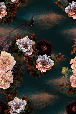 连衣裙印花华亿平台图片