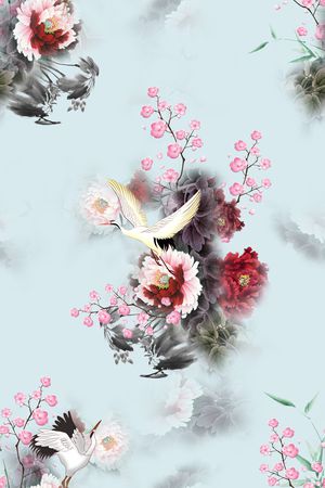 连衣裙印花华亿平台图片