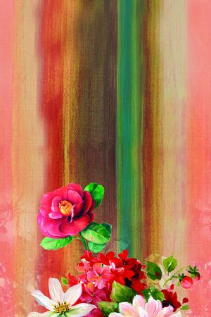 彩底花卉印花华亿平台图片