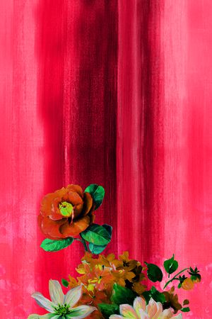 彩底花卉印花华亿平台图片