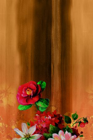 彩底花卉印花华亿平台图片