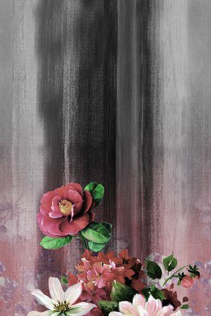 彩底花卉印花华亿平台图片