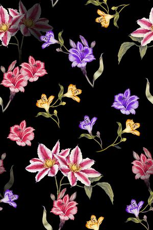 连衣裙印花华亿平台图片