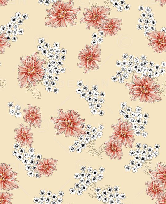 连衣裙印花华亿平台图片