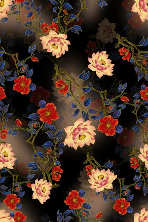 连衣裙印花华亿平台图片