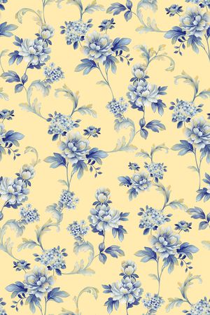 清爽底花卉印花华亿平台图片