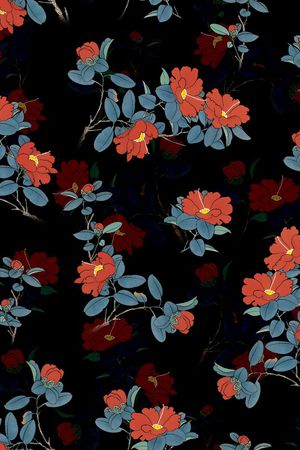 连衣裙印花华亿平台图片