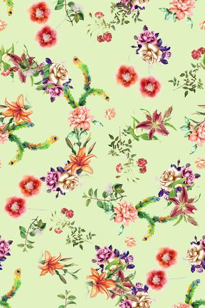 连衣裙印花华亿平台图片