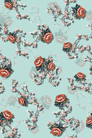 花卉印花华亿平台图片