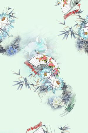 绿植树叶印花华亿平台图片