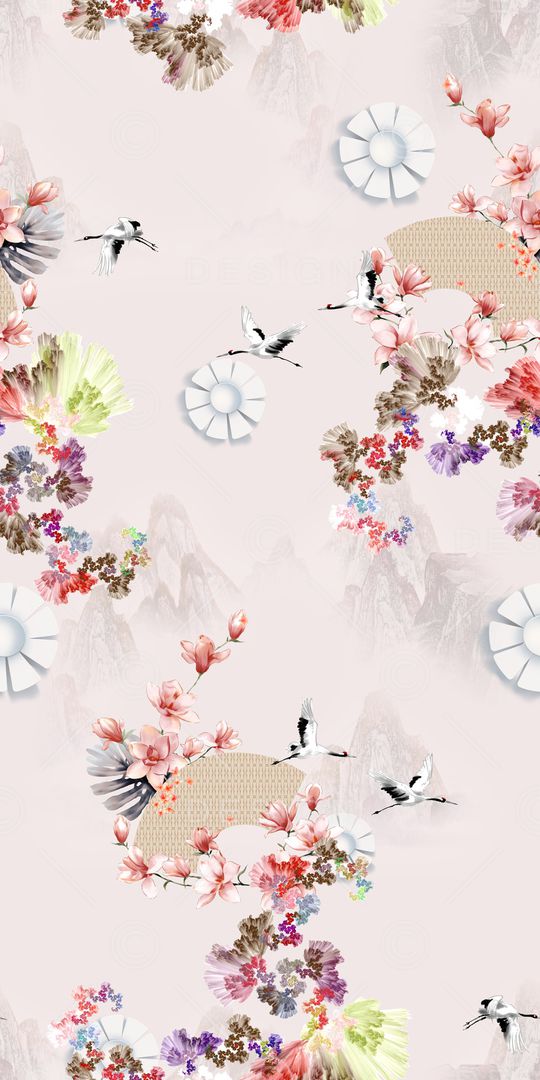 绿植树叶印花华亿平台图片