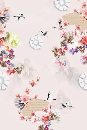 绿植树叶印花华亿平台图片