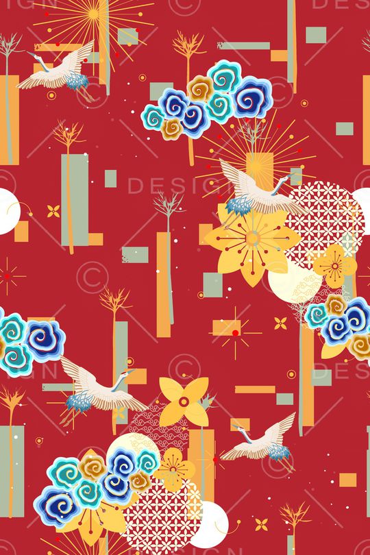 绿植树叶印花华亿平台图片