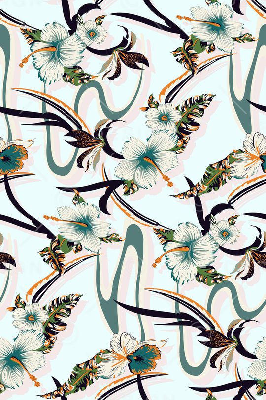 绿植树叶印花华亿平台图片