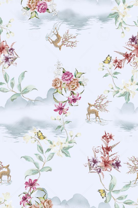 绿植树叶印花华亿平台图片