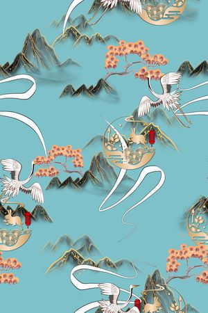 旗袍印花华亿平台图片