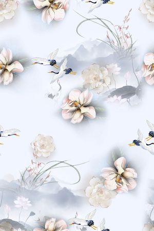 绿植树叶印花华亿平台图片