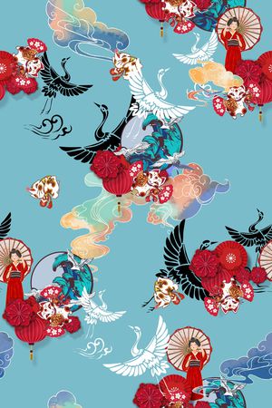 旗袍印花华亿平台图片