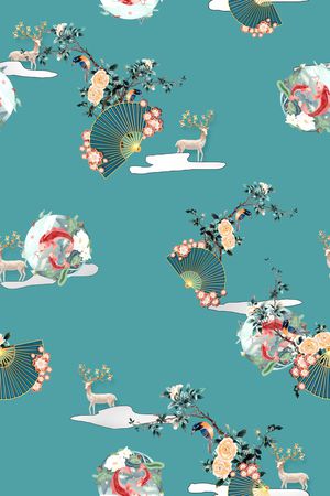 旗袍印花华亿平台图片