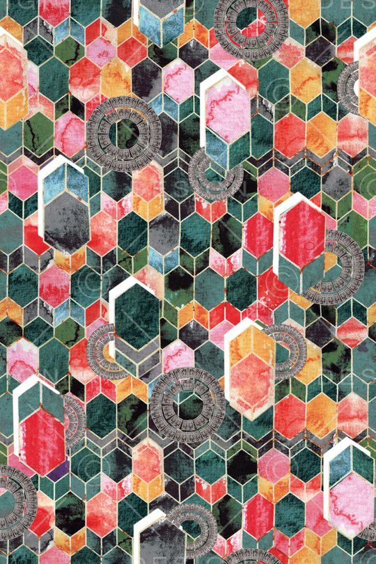 几何印花华亿平台图片