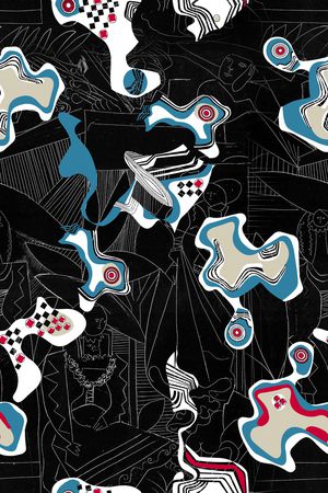 几何印花华亿平台图片