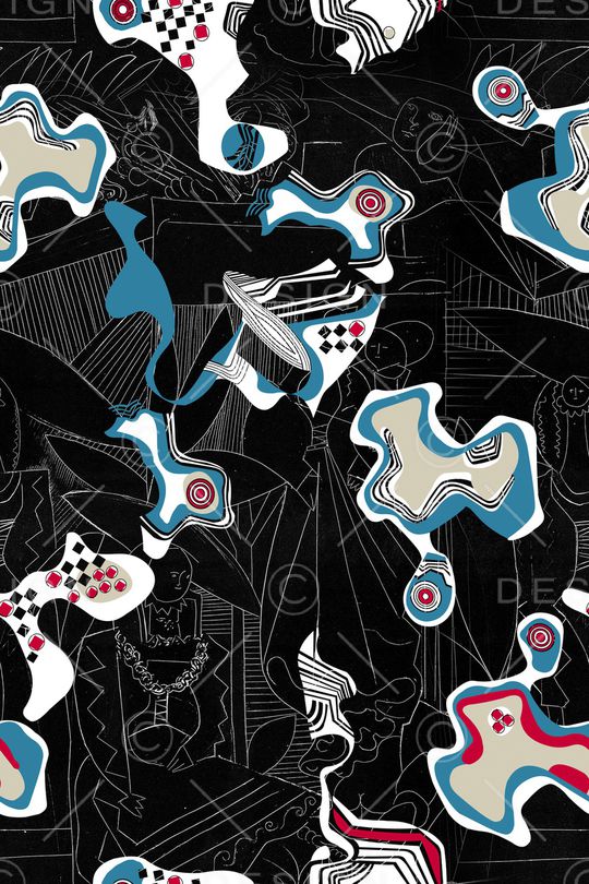 几何印花华亿平台图片