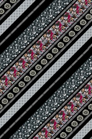 几何花卉印花华亿平台图片