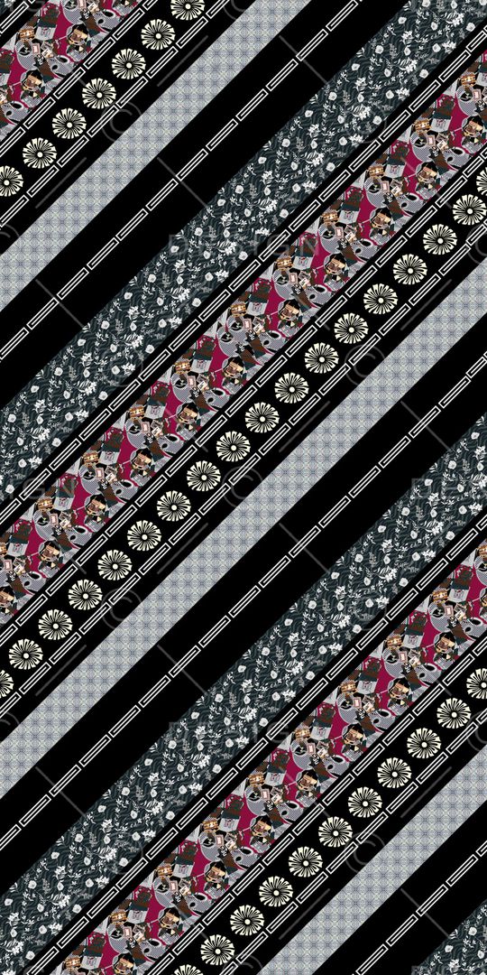 几何花卉印花华亿平台图片